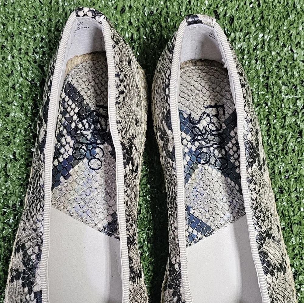 FRANCO SARTO | KIYA SNAKESKIN FAUX LEATHER QUILTED ESPADRILLES